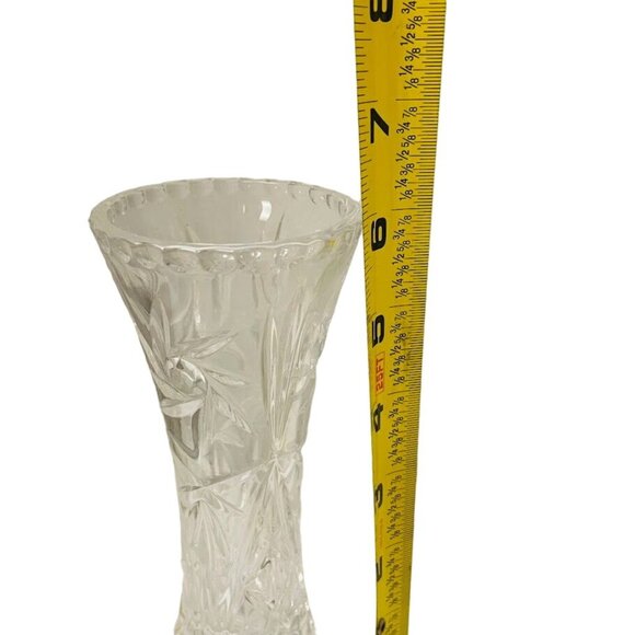 Vintage Lenox vase Pressed Glass Bud Vase Pinwheel Design 6" - Picture 2 of 7